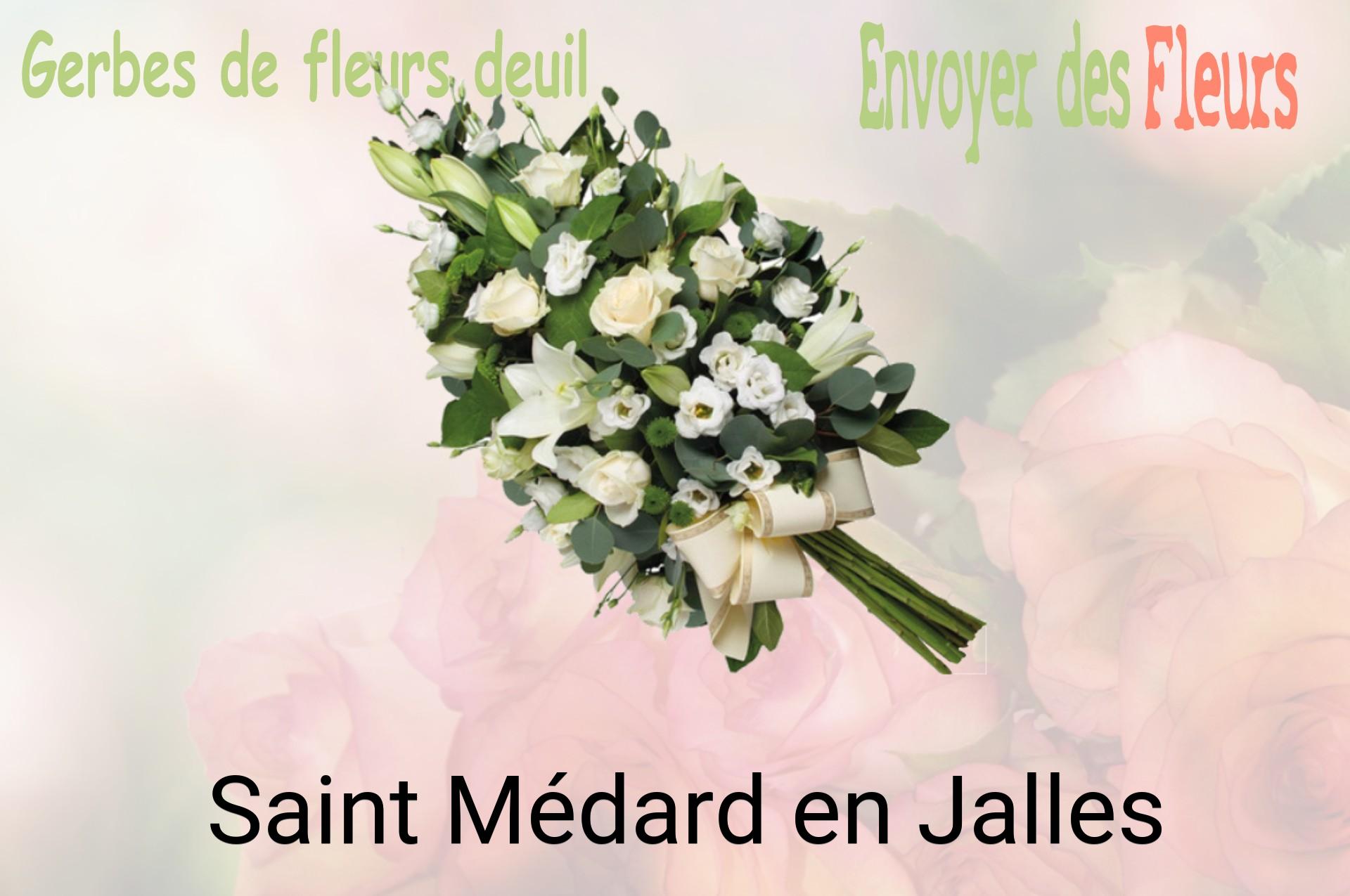 Gerbe de fleurs de deuil livrée à Saint-Médard-en-Jalles